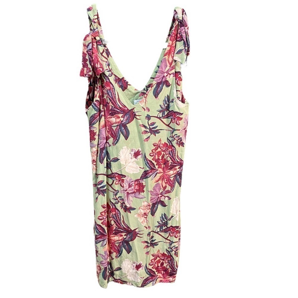 & Other Stories Tropical Green Mini Dress Size 4